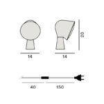 Angers Nantes Cholet Saumur Icones Kartell Lampe a poser Binic Blanc Foscarini Ionna Vautrin 5