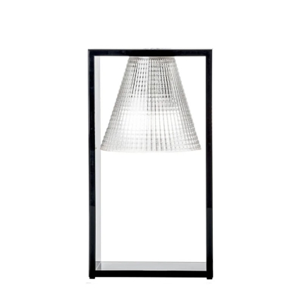 Angers Nantes Cholet Saumur Icones Kartell Lampe a poser Light Air cristal transparent noir Eugeni Quitllet