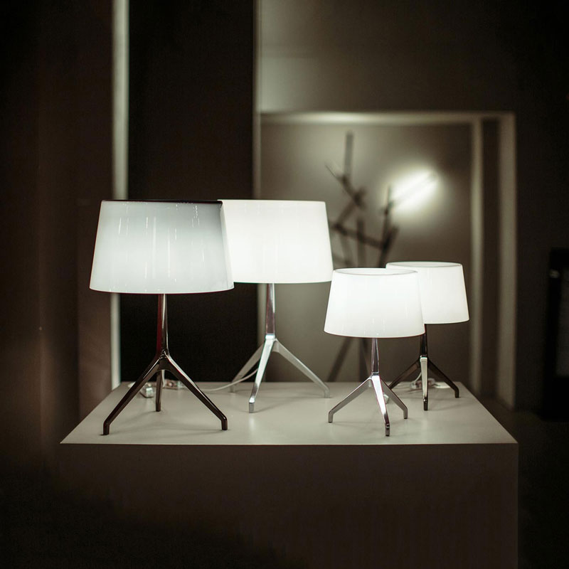 Angers Nantes Cholet Saumur Icones Kartell Lampe a poser Lumiere Lumière XXL aluminium chromé noir Foscarini  Rodolfo Dordoni 2