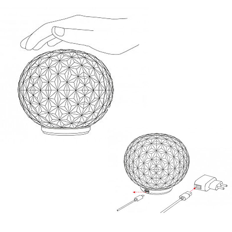 Angers Nantes Cholet Saumur Icones Kartell Lampe a poser mini Planet Gris fumé Tokujin Yoshioka 6