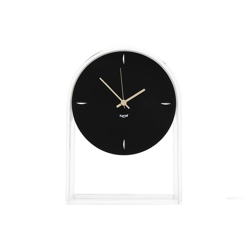 Angers Nantes Cholet Saumur Icones Kartell Objet deco Air du temps Horloge transparent noir Eugeni Quitllet