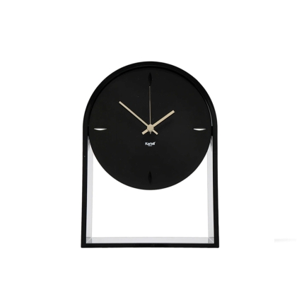 Angers Nantes Cholet Saumur Icones Kartell Objet deco Air du temps Horloge transparent noir brillant Eugeni Quitllet 