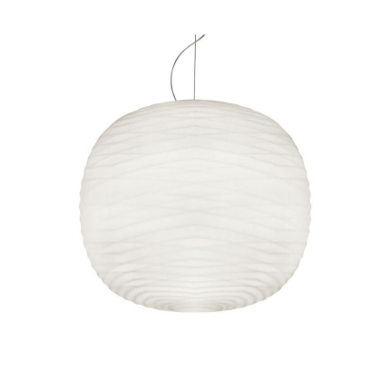 Angers Nantes Cholet Saumur Icones Kartell Suspension Gem Foscarini Blanc verre Ludovica et Roberto Palomba 