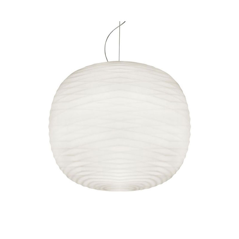 Angers Nantes Cholet Saumur Icones Kartell Suspension Gem Foscarini Blanc verre Ludovica et Roberto Palomba