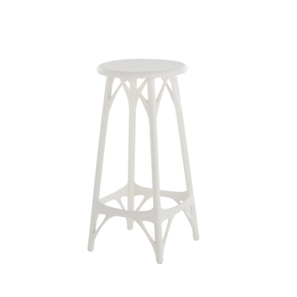 Angers Nantes Cholet Saumur Icones Kartell Tabouret Stool 65 Blanc mat philippe starck 