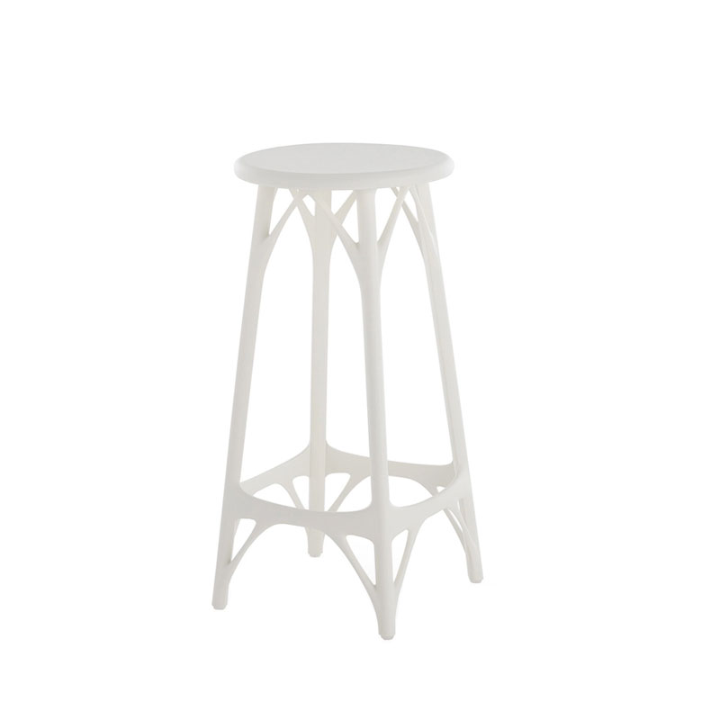Angers Nantes Cholet Saumur Icones Kartell Tabouret Stool 65 Blanc mat philippe starck