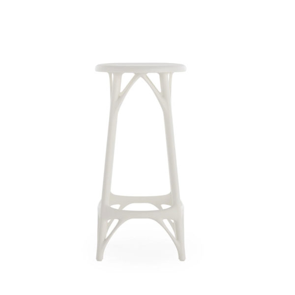 Angers Nantes Cholet Saumur Icones Kartell Tabouret Stool 65 Blanc mat philippe starck 1