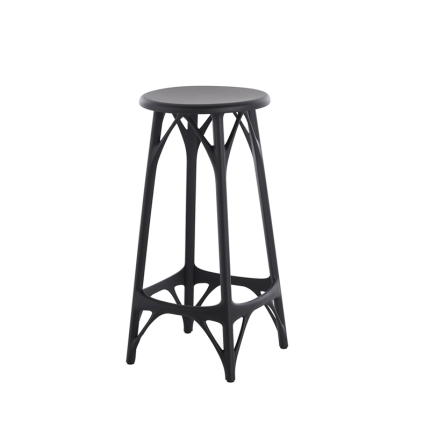 Angers Nantes Cholet Saumur Icones Kartell Tabouret Stool 65 Noir mat philippe starck 1