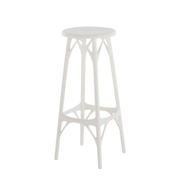 Angers Nantes Cholet Saumur Icones Kartell Tabouret Stool 75 Blanc mat philippe starck
