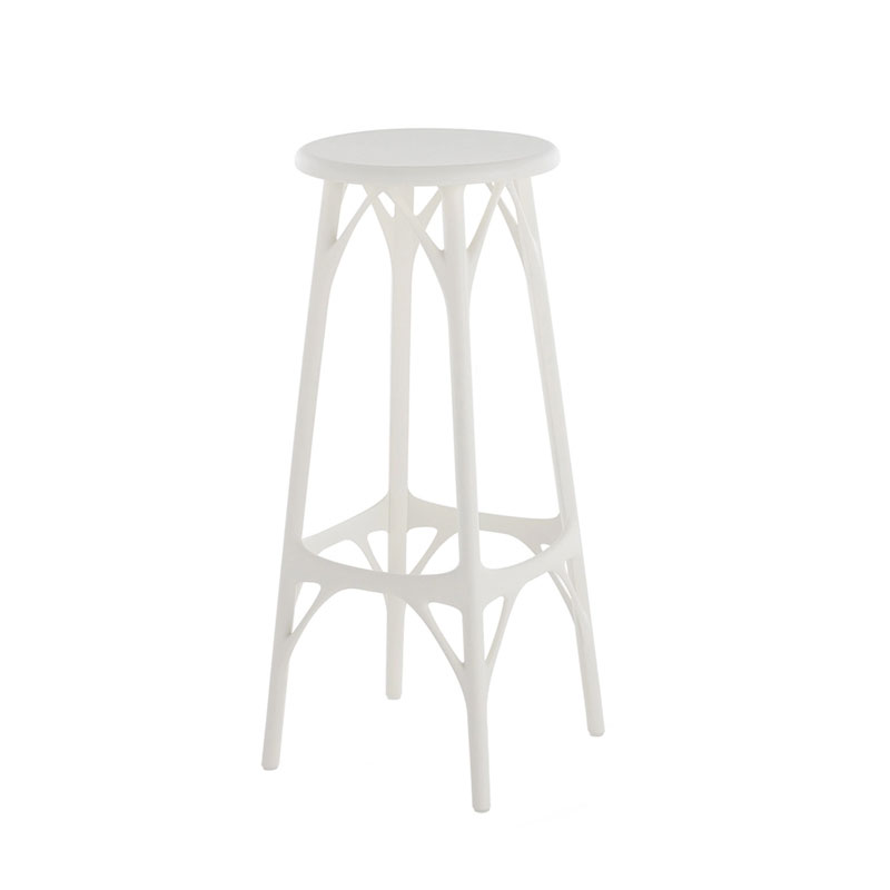 Angers Nantes Cholet Saumur Icones Kartell Tabouret Stool 75 Blanc mat philippe starck
