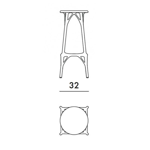 Angers Nantes Cholet Saumur Icones Kartell Tabouret Stool 75 Blanc mat philippe starck 5