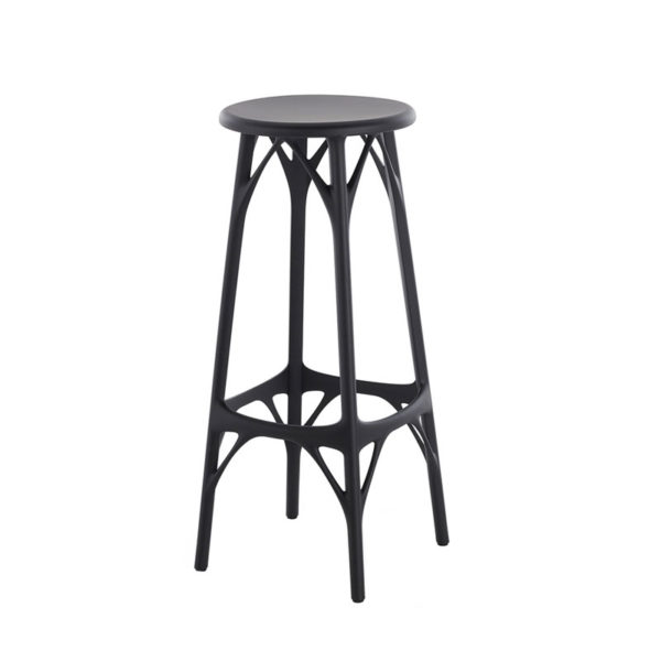 Angers Nantes Cholet Saumur Icones Kartell Tabouret Stool 75 Noir mat philippe starck 1