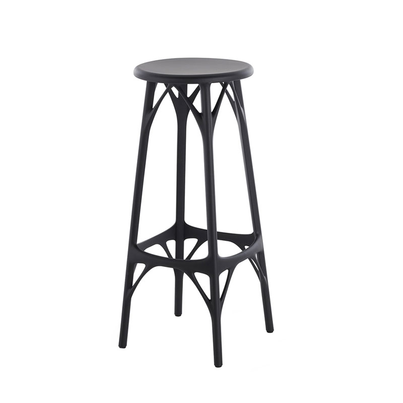 Angers Nantes Cholet Saumur Icones Kartell Tabouret Stool 75 Noir mat philippe starck 1