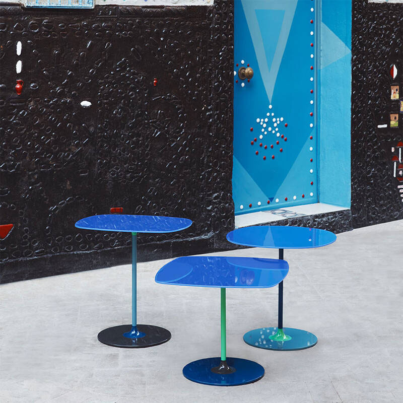 Angers Nantes Cholet Saumur Icones Kartell fauteuil Gueridon table d'appoint thierry bleu Pierro lissoni 5