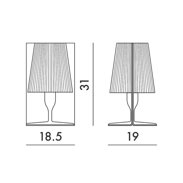 Angers Nantes Cholet Saumur Icones Kartell lampe a poser   Take Cristal Ferruccio Laviani 1