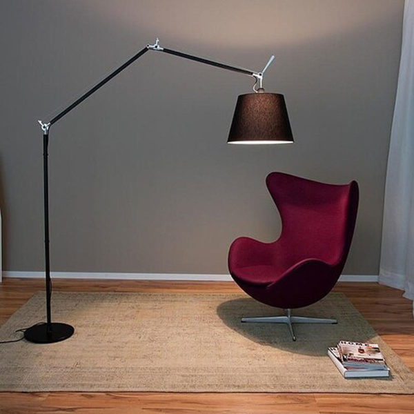 Angers Nantes Cholet Saumur Icones Artemide Lampadaire Tolomeo Mega Noir Aluminium Michele De Lucchi 4