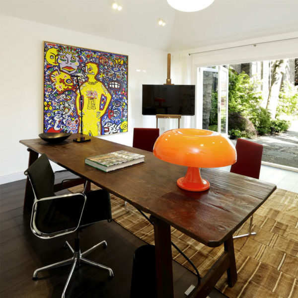 Angers Nantes Cholet Saumur Icones Artemide Lampe a poser Nesso Orange Giancarlo Mattioli 7