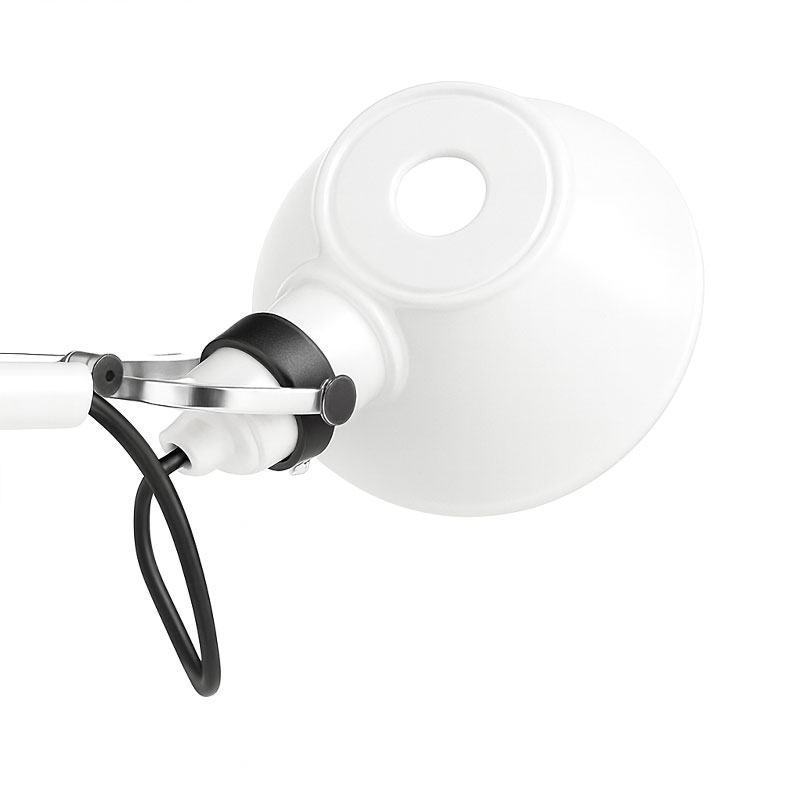 Angers Nantes Cholet Saumur Icones Artemide Lampe de bureau Tolomeo Micro Blanc brillant Aluminium Michele De Lucchi 0