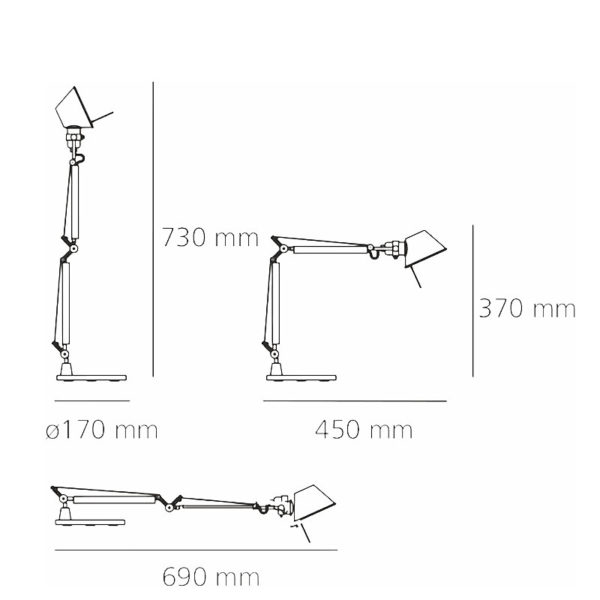 Angers Nantes Cholet Saumur Icones Artemide Lampe de bureau Tolomeo Micro Blanc brillant Aluminium Michele De Lucchi 2