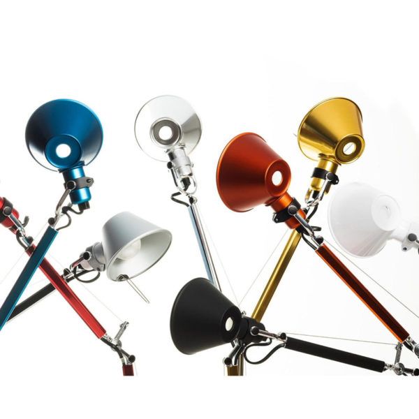 Angers Nantes Cholet Saumur Icones Artemide Lampe de bureau Tolomeo Micro Blanc brillant Aluminium Michele De Lucchi 9