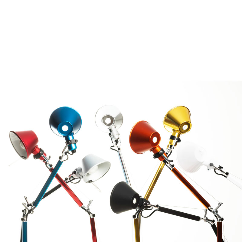 Angers Nantes Cholet Saumur Icones Artemide Lampe de bureau Tolomeo Micro gold or oro Aluminium Michele De Lucchi 10