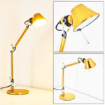 Angers Nantes Cholet Saumur Icones Artemide Lampe de bureau Tolomeo Micro gold or oro Aluminium Michele De Lucchi 7
