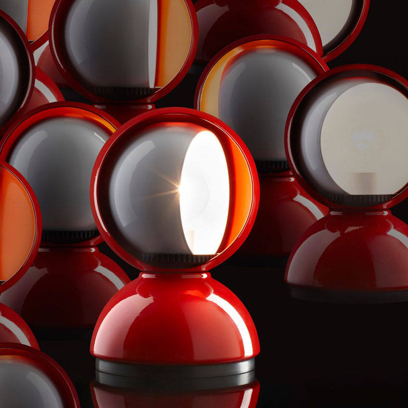Angers Nantes Cholet Saumur Icones Artemide Lampe de table Eclisse Orange Vico Magistretti 2