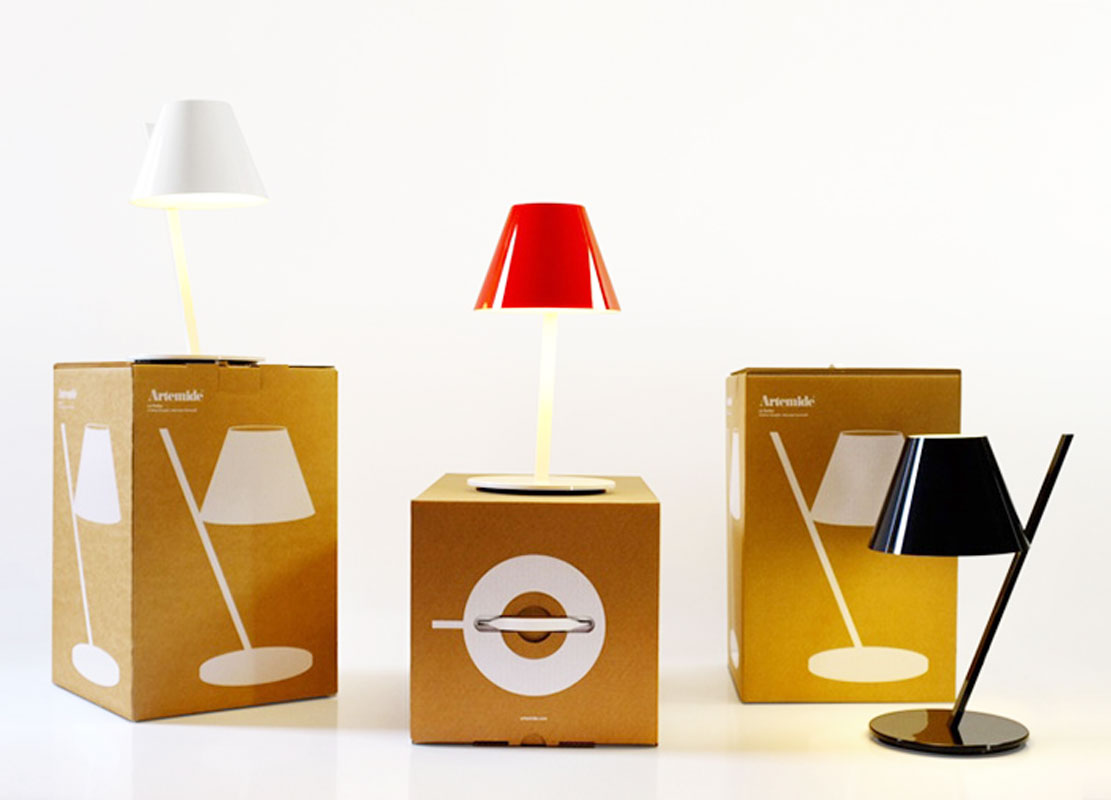 Angers Nantes Cholet Saumur Icones Artemide Lampe de table La Petite noir Quaglio Simonelli