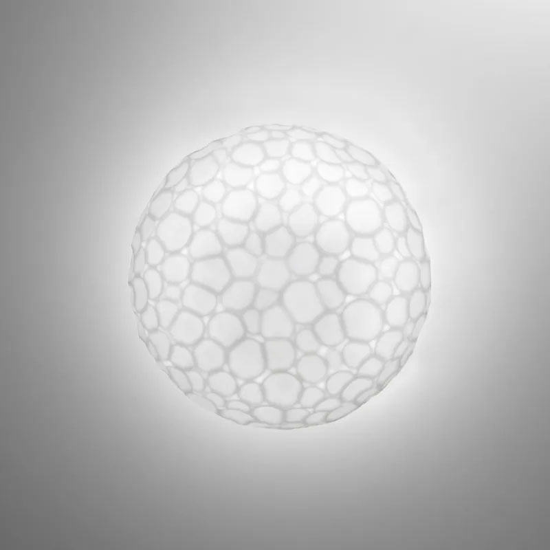 Angers Nantes Cholet Saumur Icones Artemide applique plafonnier Méteorite verre blanc Pio & Tito Toso 4