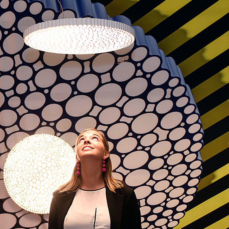 Angers Nantes Cholet Saumur Icones Artemide suspension Calipso Alveole nid d'abeille blanc Neil Poulton 2