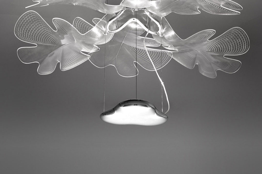Angers Nantes Cholet Saumur Icones Artemide suspension Chlorophilia chrome nature fleur Ross Lovegrove 7