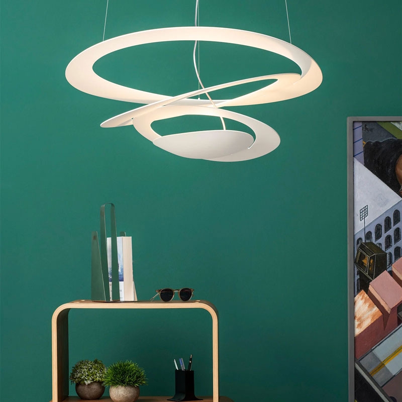 Angers Nantes Cholet Saumur Icones Artemide suspension Pirce aluminium Giancarlo Mattioli