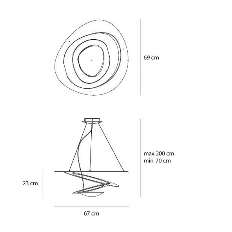 Angers Nantes Cholet Saumur Icones Artemide suspension Pirce aluminium Giancarlo Mattioli 9