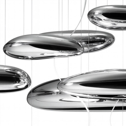 Angers Nantes Cholet Saumur Icones Artemide suspension plafonnier Mercury Chrome Galet Ross Lovegrove 0