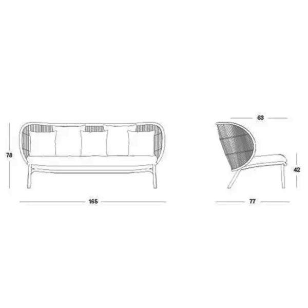 Angers Nantes Cholet Saumur Icones Canapé Vincent Sheppard Kodo mobilier exterieur outdoor lounge Studio Segers Cocoon Almond 1