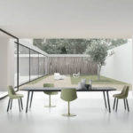 Angers Nantes Cholet Saumur Icones Chaise Flow Chair Blanc  Mdf Italia Jean Marie Massaud pied central pivotant 1