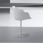Angers Nantes Cholet Saumur Icones Chaise Flow Chair Blanc  Mdf Italia Jean Marie Massaud pied central pivotant 6