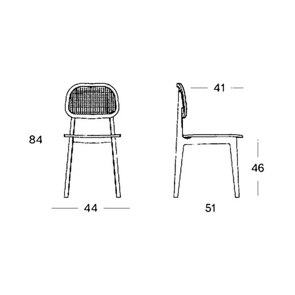 Angers Nantes Cholet Saumur Icones Chaise Vincent Sheppard Titus mobilier canage tobacco noyer 11