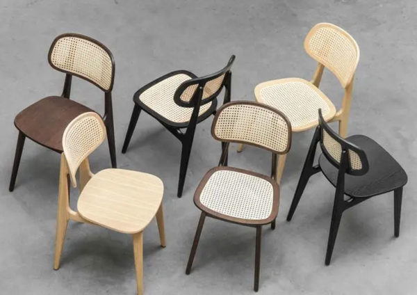 Angers Nantes Cholet Saumur Icones Chaise Vincent Sheppard Titus mobilier canage tobacco noyer 4