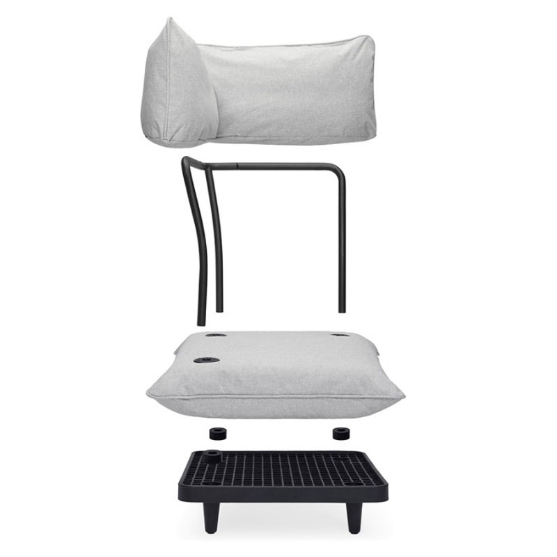 Angers Nantes Cholet Saumur Icones Fatboy Canapé Paletti modulaire  2 places mobilier outdoor exterieur Mist 2