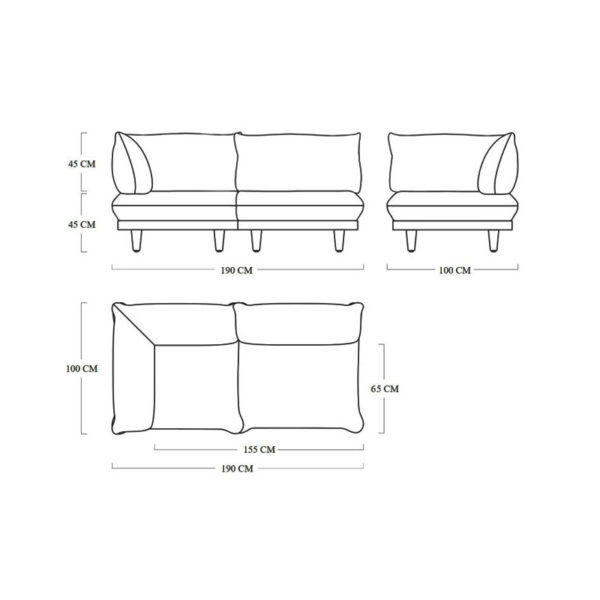 Angers Nantes Cholet Saumur Icones Fatboy Canapé Paletti modulaire  2 places mobilier outdoor exterieur Thunder Grey 10