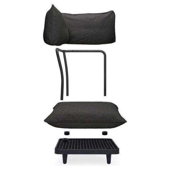 Angers Nantes Cholet Saumur Icones Fatboy Canapé Paletti modulaire  2 places mobilier outdoor exterieur Thunder Grey 2
