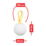 Angers Nantes Cholet Saumur Icones Fatboy Lampe Batterie nomade outdoor Bolleke Jaune rechargeable suspension