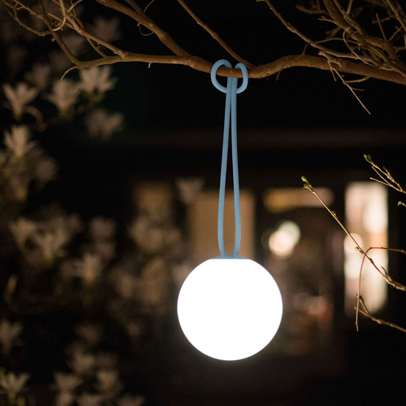 Angers Nantes Cholet Saumur Icones Fatboy Lampe Batterie nomade outdoor Bolleke bleu ciel rechargeable suspension 2