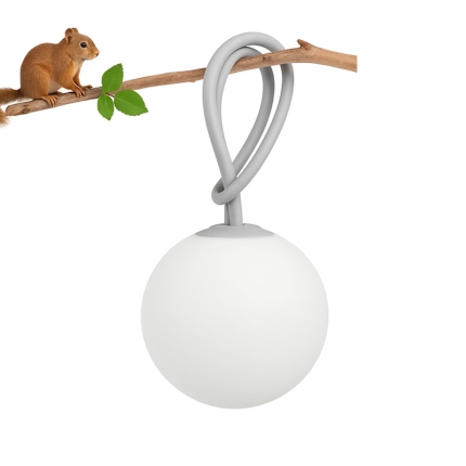 Angers Nantes Cholet Saumur Icones Fatboy Lampe Batterie nomade outdoor Bolleke gris clair rechargeable suspension 001
