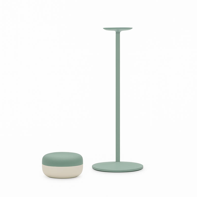 Angers Nantes Cholet Saumur Icones Fatboy Lampe a poser Cheerio Batterie nomade outdoor vert sauge rechargeable 0