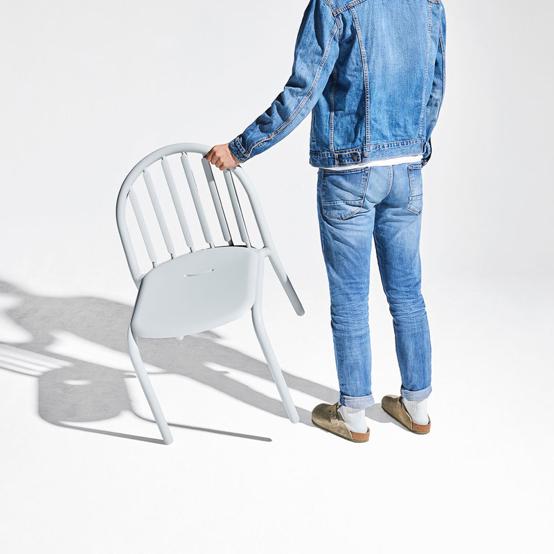 Angers Nantes Cholet Saumur Icones Fatboy chaise fred's mobilier outdoor Gris Argile exterieur empilable 7