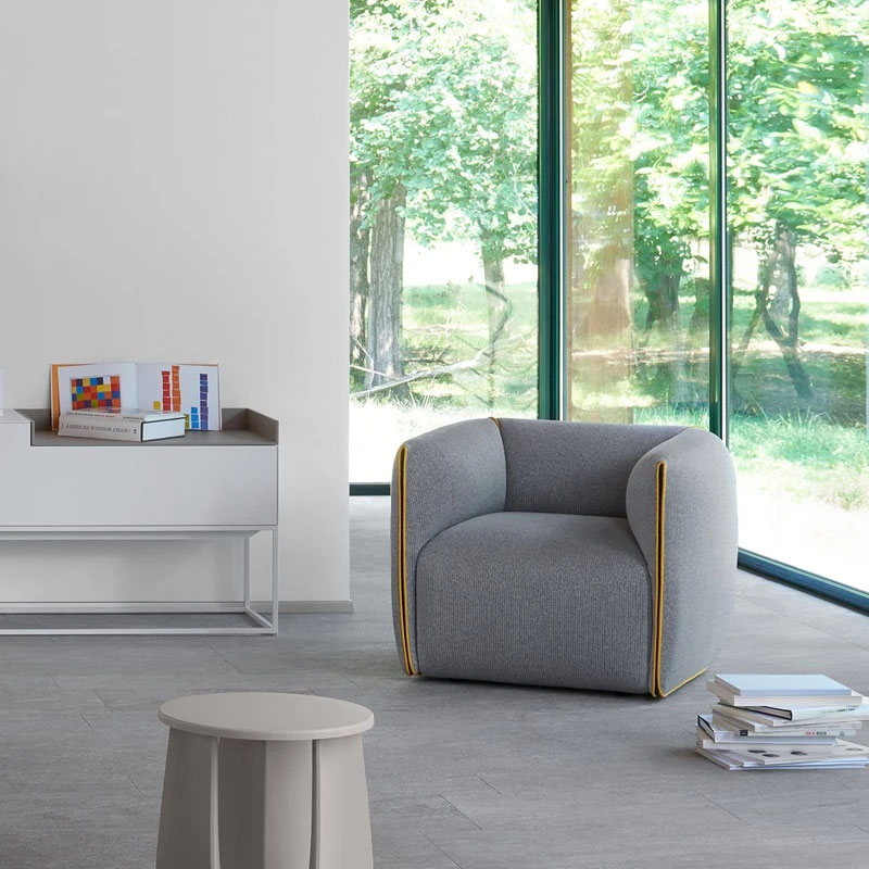 Angers Nantes Cholet Saumur Icones Fauteuil Mia Mdf Italia Bleu gris Francesco Bettoni 5