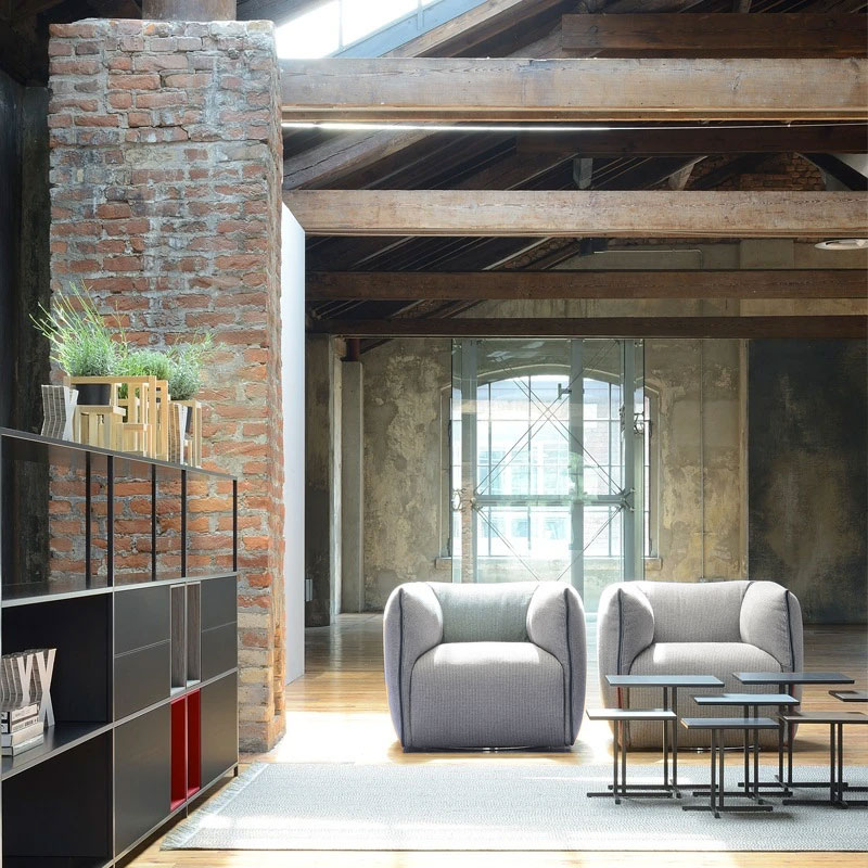 Angers Nantes Cholet Saumur Icones Fauteuil Mia Mdf Italia Bleu gris Francesco Bettoni 7