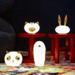 Angers Nantes Cholet Saumur Icones Moooï Lampe a poser Noot Noot Pets Light Blanc Or Marcel Wanders 4
